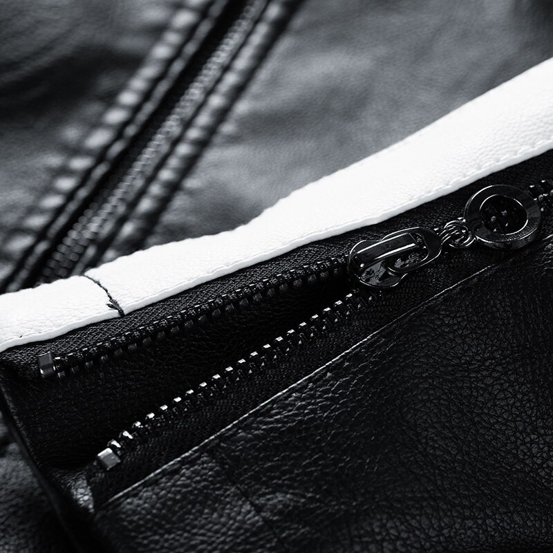 MJNONG zīmols vīriešu rudens jauns Causal vintage ādas jaka mētelis vīriešiem pavasara motors motociklistu kabata PU ādas jaka vīriešiem