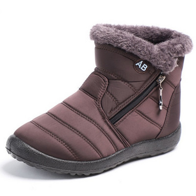 Sieviešu zābaki ziemas siltie sniega zābaki Sieviešu mākslīgās zamšādas zābaki sievietēm ziemas apavi Botas Mujer plīša apavi sieviešu WSH3132