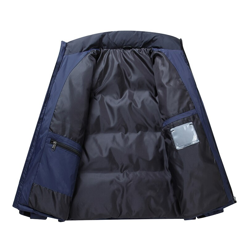 Vīriešu dūnu mēteļi ziemas bieza ikdienas virsjaka Vīriešu jaka siltā statīvā apkakle vējjaka 2022 4XL rāvējslēdzējs vēja necaurlaidīgs biznesa hombre