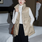 Eiropas stacijas modes veste sieviešu īsa 2022. gada jauna vestes ārējā nodiluma bezpiedurkņu jaka