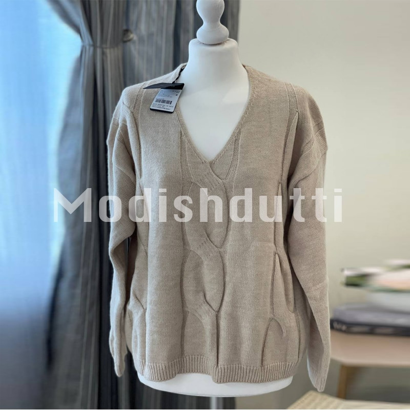 Modishdutti 2022. gada rudens ziemas sieviešu lielizmēra trikotāžas džemperis, sieviešu modes retro stila džemperis ar garām piedurknēm