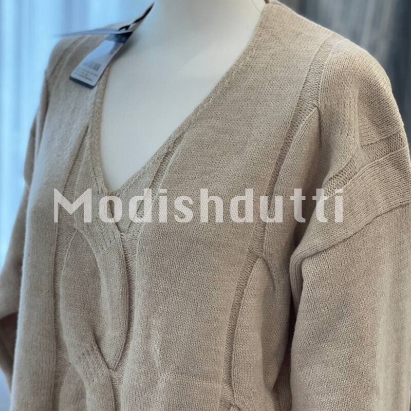 Modishdutti 2022. gada rudens ziemas sieviešu lielizmēra trikotāžas džemperis, sieviešu modes retro stila džemperis ar garām piedurknēm