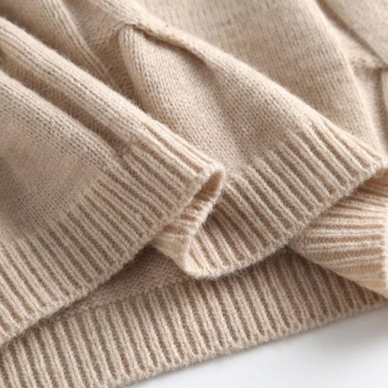 Modishdutti 2022. gada rudens ziemas sieviešu lielizmēra trikotāžas džemperis, sieviešu modes retro stila džemperis ar garām piedurknēm