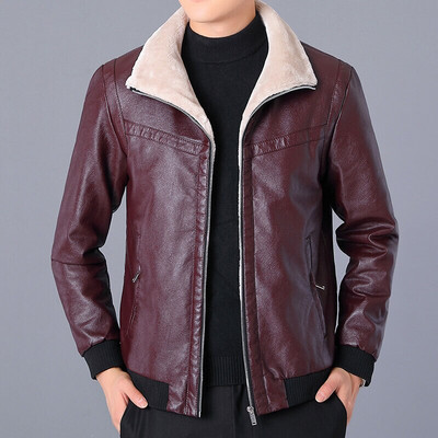 Plisēta Moto ādas jaka Vīriešu 2022. gads, jauni ikdienas flīsa mēteļi vīriešu rudens ziemas virsdrēbes Modes kroku siltas ādas jakas