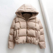 Μπουφάν με βαμβακερή επένδυση Winter Hooded Parkas Γυναικείο τζάκετ Warm Down Plus Size Γυναικείο παλτό Thicken Γυναικείο Casual Γυναικείο μπουφάν