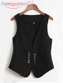 Aelegantmis Y2K Business Slim Sieviešu Vestes Biroja darbs Ikdienas veste Biroja Sieviešu Melns Vestes Mētelis Svinīgs Darba apģērbs Uniformas