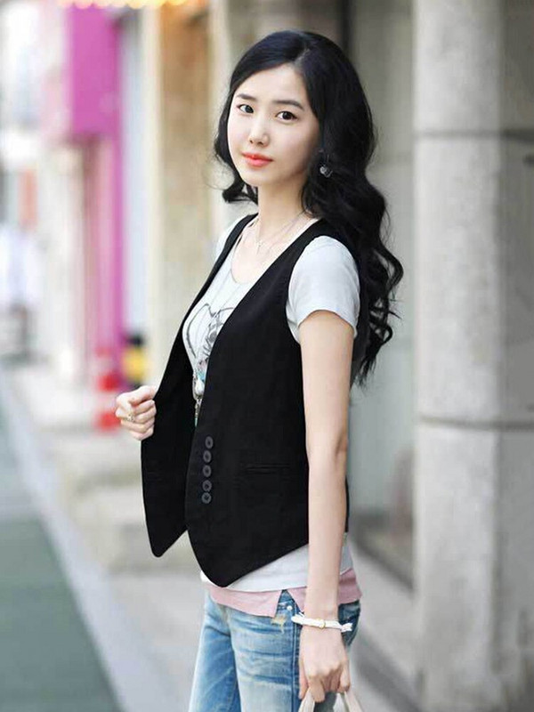 Aelegantmis Y2K Business Slim Sieviešu Vestes Biroja darbs Ikdienas veste Biroja Sieviešu Melns Vestes Mētelis Svinīgs Darba apģērbs Uniformas