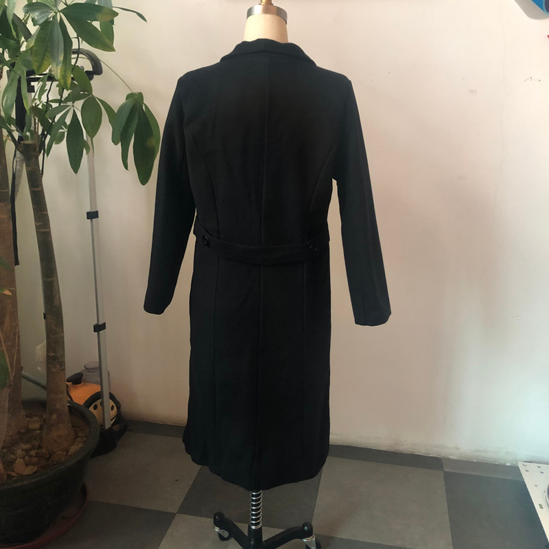 Sieviešu mētelis 2022. gada modes pavasara un ziemas vilnas mētelis, sieviešu mētelis ar atloku, sieviešu virsmētelis