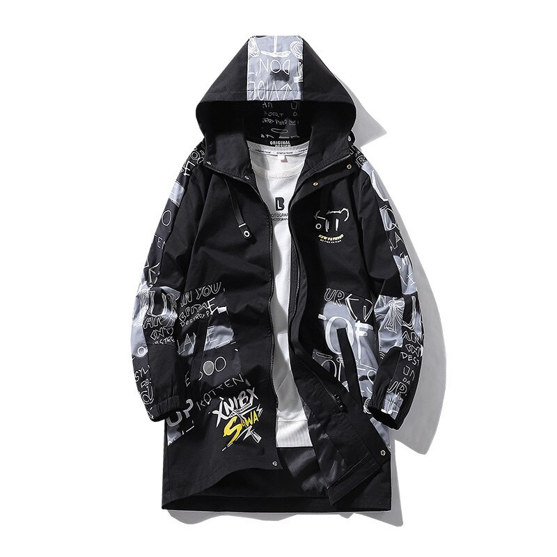 Modes Trenč Jaka Vīriešu Garš Mētelis Pavasara Rudens Brīvs Skaists Vīriešu Jauna Pusaudžu Jaka Vēja necaurlaidīga Dropshipping