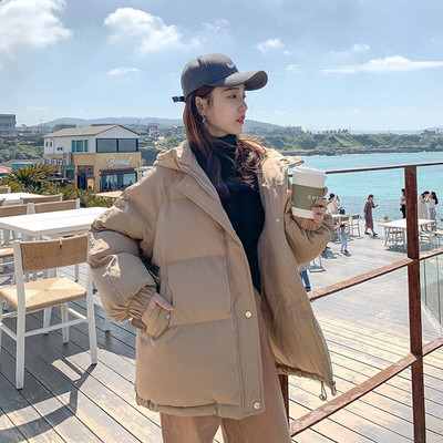 Sieviešu biezs silts parka mētelis brīvs liels sieviešu ziemas mētelis ar kapuci Virsdrēbes sieviešu jakas parkas