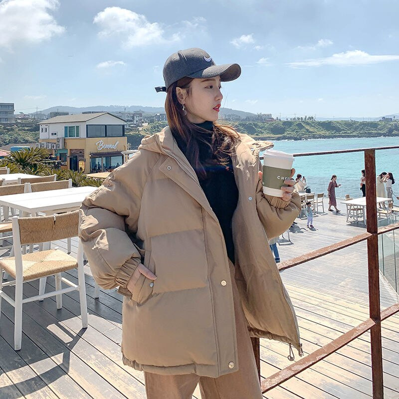 Sieviešu biezs silts parka mētelis brīvs liels sieviešu ziemas mētelis ar kapuci Virsdrēbes sieviešu jakas parkas