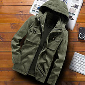 Parka Jacket Ανδρικό στρατιωτικό χειμωνιάτικο μπουφάν με κουκούλα Ανδρικά ρούχα μόδας με γούνα χοντρό μπουφάν Ζεστά παλτό Outdoor Plus μέγεθος 6XL