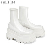 Punk Goth Γυναικείες μπότες μοτοσικλέτας Χοντρά ψηλοτάκουνα παπούτσια πλατφόρμας Πολυτελές σχέδιο μόδας Ολοκαίνουργιες δροσερές γυναικείες μπότες δρόμου