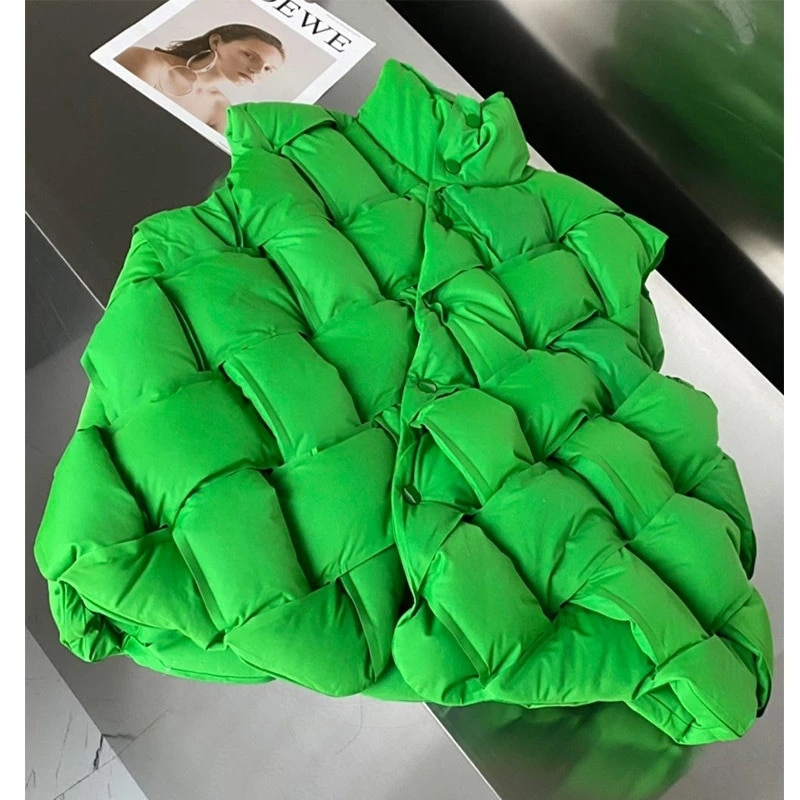 2022. gada ziemas baltā pīļu dūnu veste sieviešu modes, vienrindas apkakles bezpiedurknēm jaka, austa veste, sieviešu vaļīga veste