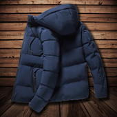 Pamut párnázott dzseki férfi őszi kabát meleg, vastag kapucnis széldzseki dzseki divatos pufferkabát Férfi utcai ruházat alkalmi kabátok