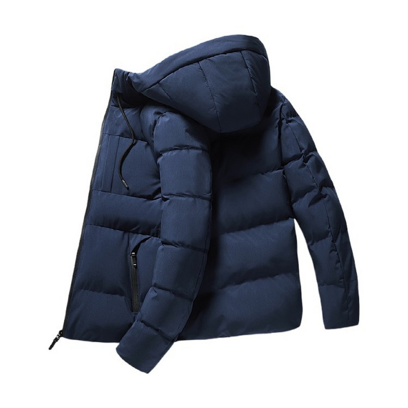 Pamut párnázott dzseki férfi őszi kabát meleg, vastag kapucnis széldzseki dzseki divatos pufferkabát Férfi utcai ruházat alkalmi kabátok