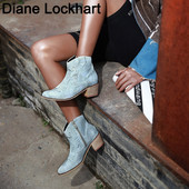 Sieviešu Rietumu puszābaki Romiešu smaili ikdienas zābaki Pavasara ziema Sieviešu īsi mākslīgās ādas zābaki Sieviešu Retro Chaussures