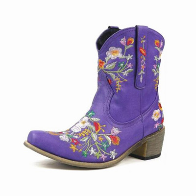 Sieviešu Rietumu puszābaki Romiešu smaili ikdienas zābaki Pavasara ziema Sieviešu īsi mākslīgās ādas zābaki Sieviešu Retro Chaussures