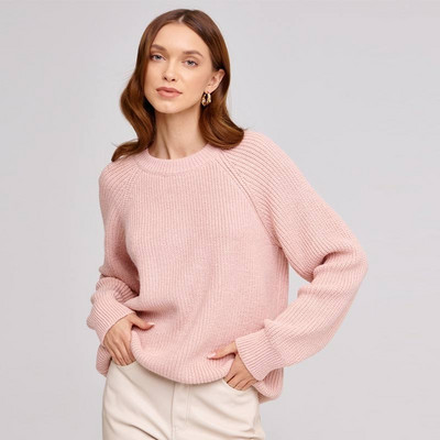 Sügistalvise kootud naiste kampsun, pikkade varrukatega O-kaelusega džemprid, lahtised, paksud soliidsed naiste pulloverid, kvaliteetsed vabaaja naiste kampsunid