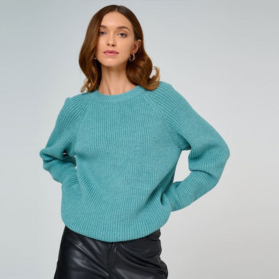 Sügistalvise kootud naiste kampsun, pikkade varrukatega O-kaelusega džemprid, lahtised, paksud soliidsed naiste pulloverid, kvaliteetsed vabaaja naiste kampsunid