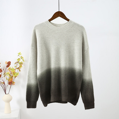Sügistalvise kootud naiste kampsun, pikkade varrukatega O-kaelusega džemprid, lahtised, paksud soliidsed naiste pulloverid, kvaliteetsed vabaaja naiste kampsunid