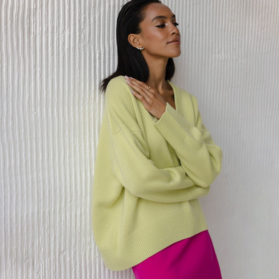 Sügistalvise kootud naiste kampsun, pikkade varrukatega O-kaelusega džemprid, lahtised, paksud soliidsed naiste pulloverid, kvaliteetsed vabaaja naiste kampsunid