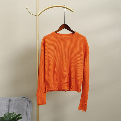 Sügistalvise kootud naiste kampsun, pikkade varrukatega O-kaelusega džemprid, lahtised, paksud soliidsed naiste pulloverid, kvaliteetsed vabaaja naiste kampsunid