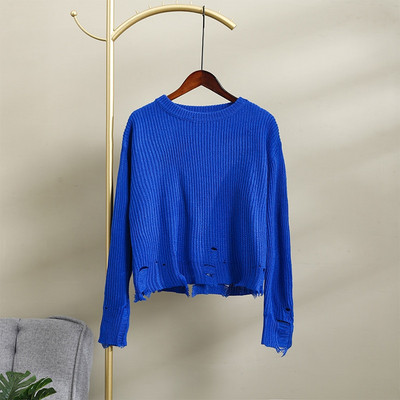 Sügistalvise kootud naiste kampsun, pikkade varrukatega O-kaelusega džemprid, lahtised, paksud soliidsed naiste pulloverid, kvaliteetsed vabaaja naiste kampsunid