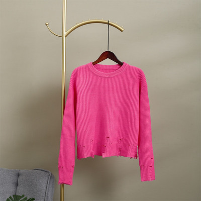 Sügistalvise kootud naiste kampsun, pikkade varrukatega O-kaelusega džemprid, lahtised, paksud soliidsed naiste pulloverid, kvaliteetsed vabaaja naiste kampsunid