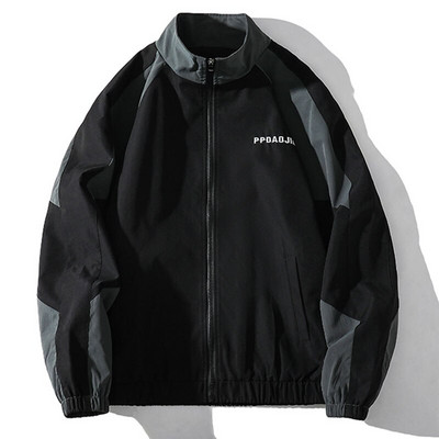 Ziemas Patchwork Parkas Vīriešu Hip Hop Krāsa Block Biezi Silti Polsterētas Jakas High Street Streetwear Puffer College Bubble Coats