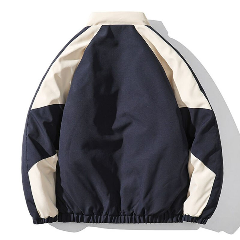 Ziemas Patchwork Parkas Vīriešu Hip Hop Krāsa Block Biezi Silti Polsterētas Jakas High Street Streetwear Puffer College Bubble Coats