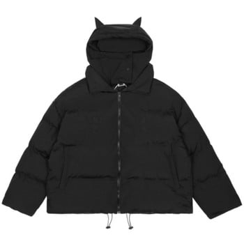 Ρετρό γεμιστό πάρκα ανδρικό χιπ χοπ Harajuku Star Print Little Devil Designer Puffer Jackets Χειμερινά χοντρά παλτό με ζεστή κουκούλα φούσκα