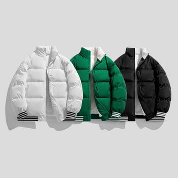 2022 Winter Harajuku Fashion Oversize Winter Thicken Cotton Jacket Travel Bubble Coat Ζεστό συν μέγεθος ανδρικό μπουφάν