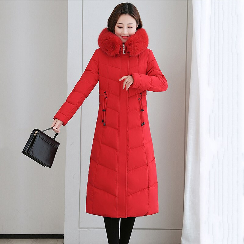 Sieviešu rudens ziemas sabiezināti silti gari parki Sieviešu ikdienas vienkrāsaini liela kabata kažoki ar kapuci gari mēteļi virsdrēbes