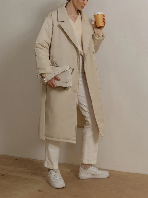 Bornladies prevelika duga puhasta jakna 2022. Zimska prošivena vjetrovka Debele pamučne parke s postavom Ženske tople kapute