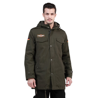 Jachetă de iarnă pentru bărbați, jachetă de vânt pentru bărbați, îmbrăcăminte exterioară, armata germană, din bumbac pur, haină tactică, îmbrăcăminte pentru bărbați, trenci din lână