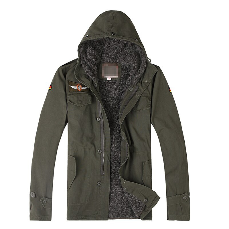 Zimska jakna Muška vjetrovka Muška gornja odjeća Taktički kaput od čistog pamuka njemačke vojske Muška odjeća Trenčkoti od flisa