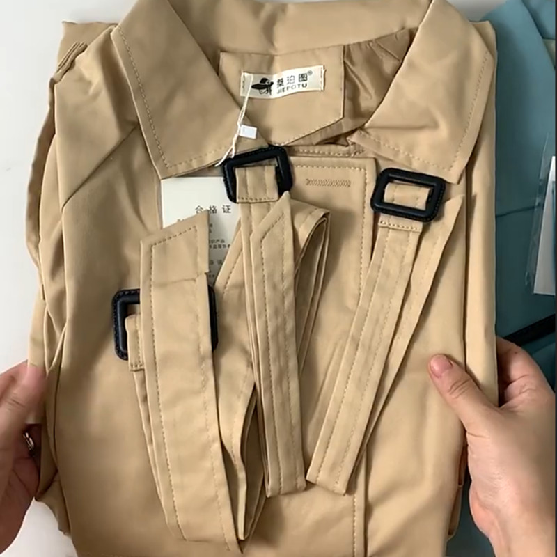 Lielizmēra 4XL klasisks mētelis ar jostu, 2022. gada pavasara elegants, divrindu gabardīna mētelis Mujer vidēja garuma darba mētelis biroja sievietēm