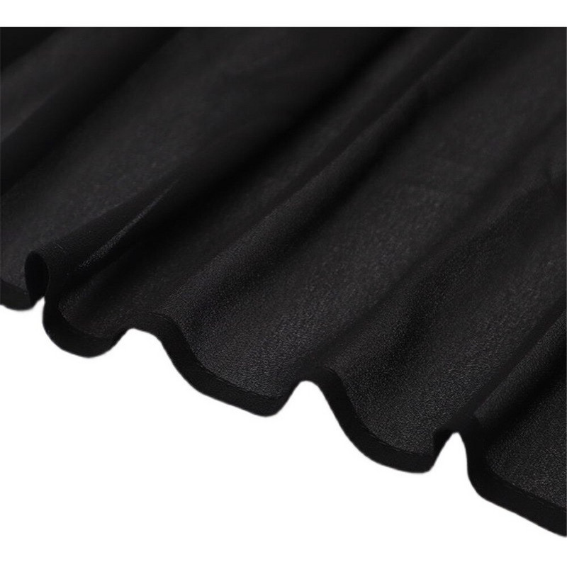 Εξωτερικά ενδύματα σέξι μακριά ντραπέ ανοιχτή βελονιά Vintage σιφόν γιλέκα Γυναικεία Holiday Street Μασίφ Μαύρα Γλυκό Λεπτό Καλοκαιρινό Νεράιδα με όλα τα ματς