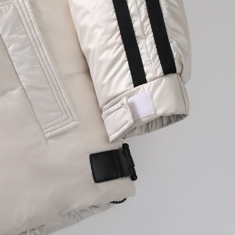 Vīriešu jaka modes bieza silta vīriešu baltā pīle dūnu jakas ikdienišķa statīvs apkakle Virsdrēbes āra vēja necaurlaidīgi mēteļi