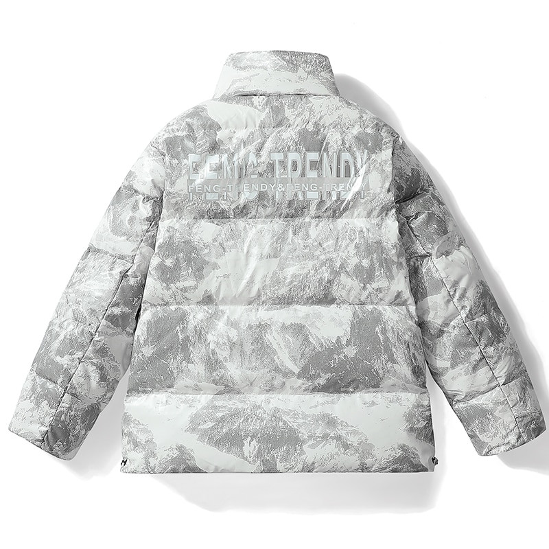 Zimske modne muške donje jakne Tople deblje ležerne podstavljene pufer kapute PU vodootporne vanjske muške parke Gornja odjeća otporna na vjetar