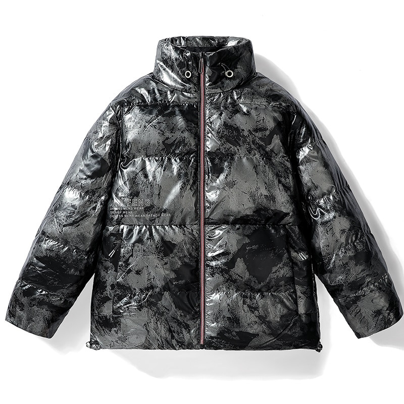 Zimske modne muške donje jakne Tople deblje ležerne podstavljene pufer kapute PU vodootporne vanjske muške parke Gornja odjeća otporna na vjetar