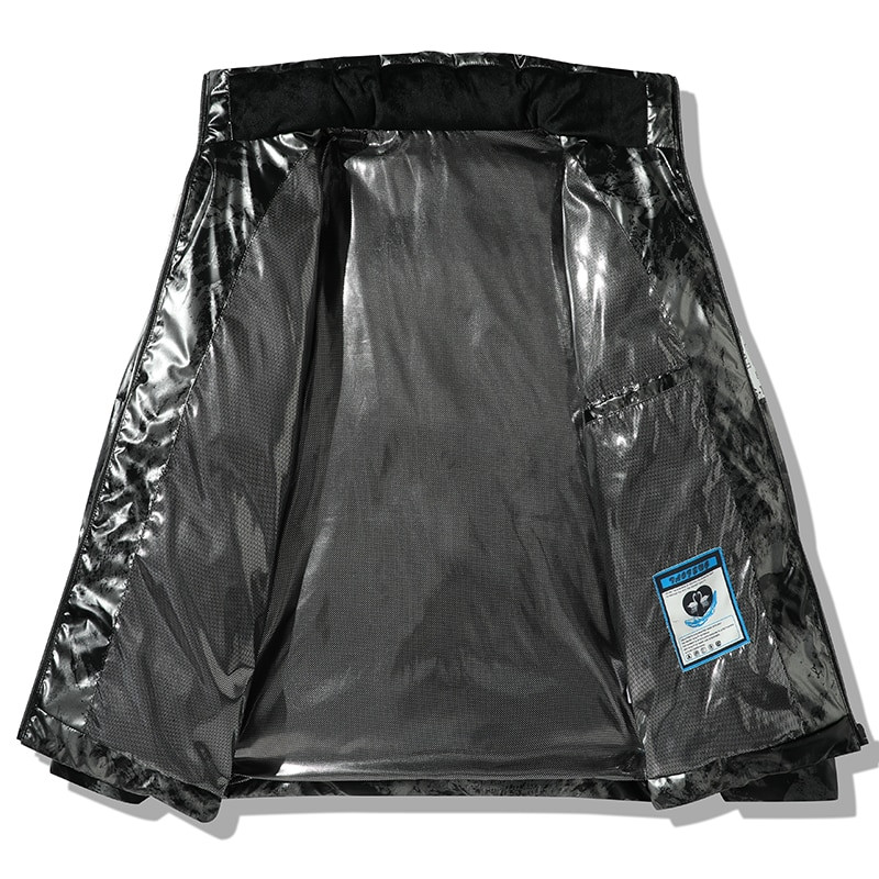 Zimske modne muške donje jakne Tople deblje ležerne podstavljene pufer kapute PU vodootporne vanjske muške parke Gornja odjeća otporna na vjetar