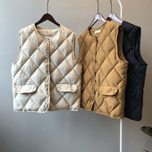 2022. gada ziemas iekšējās veste sieviešu siltā veste mētelis ar izgriezumu, sieviešu kokvilnas topi Chaleco Mujer Gilet Casaco Feminino