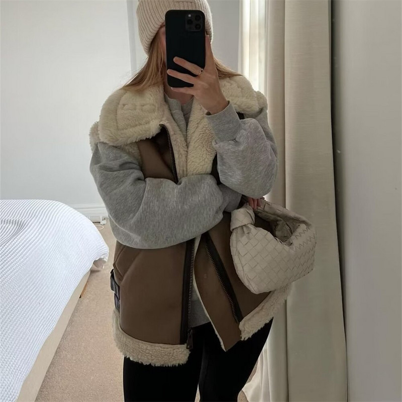 PB&ZA 2022. gada rudens un ziemas jauns sieviešu apģērbs, biezs, silts atloks, flīsa izšūšanas veste bez piedurknēm 2969856
