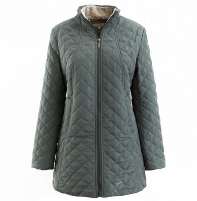 Sieviešu ziemas jaka Flīsa jaka ar augstu jostasvietu Sieviešu mētelis ar garām piedurknēm.