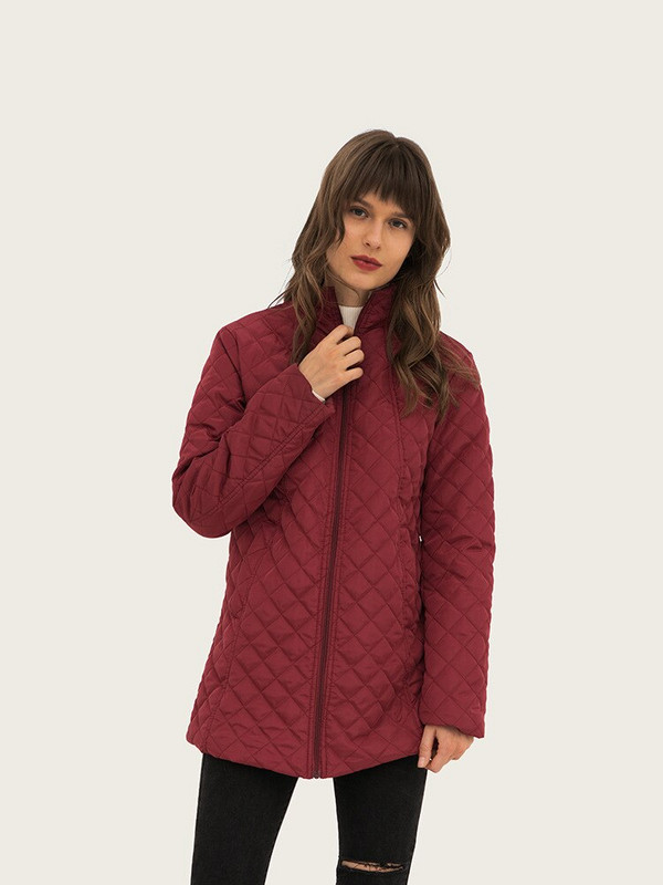 Sieviešu ziemas jaka Flīsa jaka ar augstu jostasvietu Sieviešu mētelis ar garām piedurknēm.