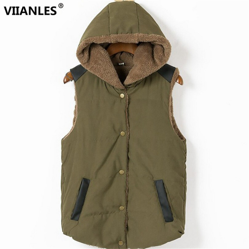 VIIANLES ziemas mētelis vilnas ikdienas bezpiedurknēm silta kašmira veste modes bieza kokvilna sieviešu vestes jaka ar kapuci