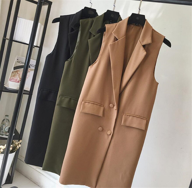 Sieviešu veste bez garām piedurknēm Eleganta biroja sieviešu veste, melna ikdienas garā veste, sieviešu veste, sieviešu veste PZ2638