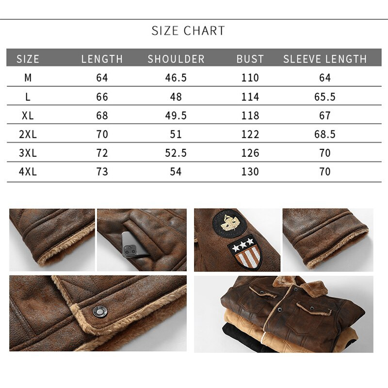 Zimska kožna jakna od flisa Kaput Muške motociklističke jakne Modna debela topla vanjska odjeća Vojni pu kaput Kaputi od umjetnog krzna